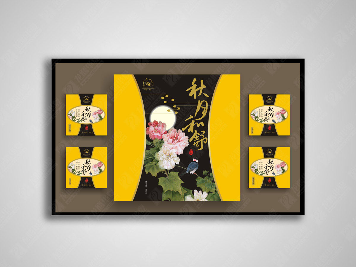 牌坊口吴家月饼包装设计|成都月饼包装设计公司|月饼礼盒包装效果图