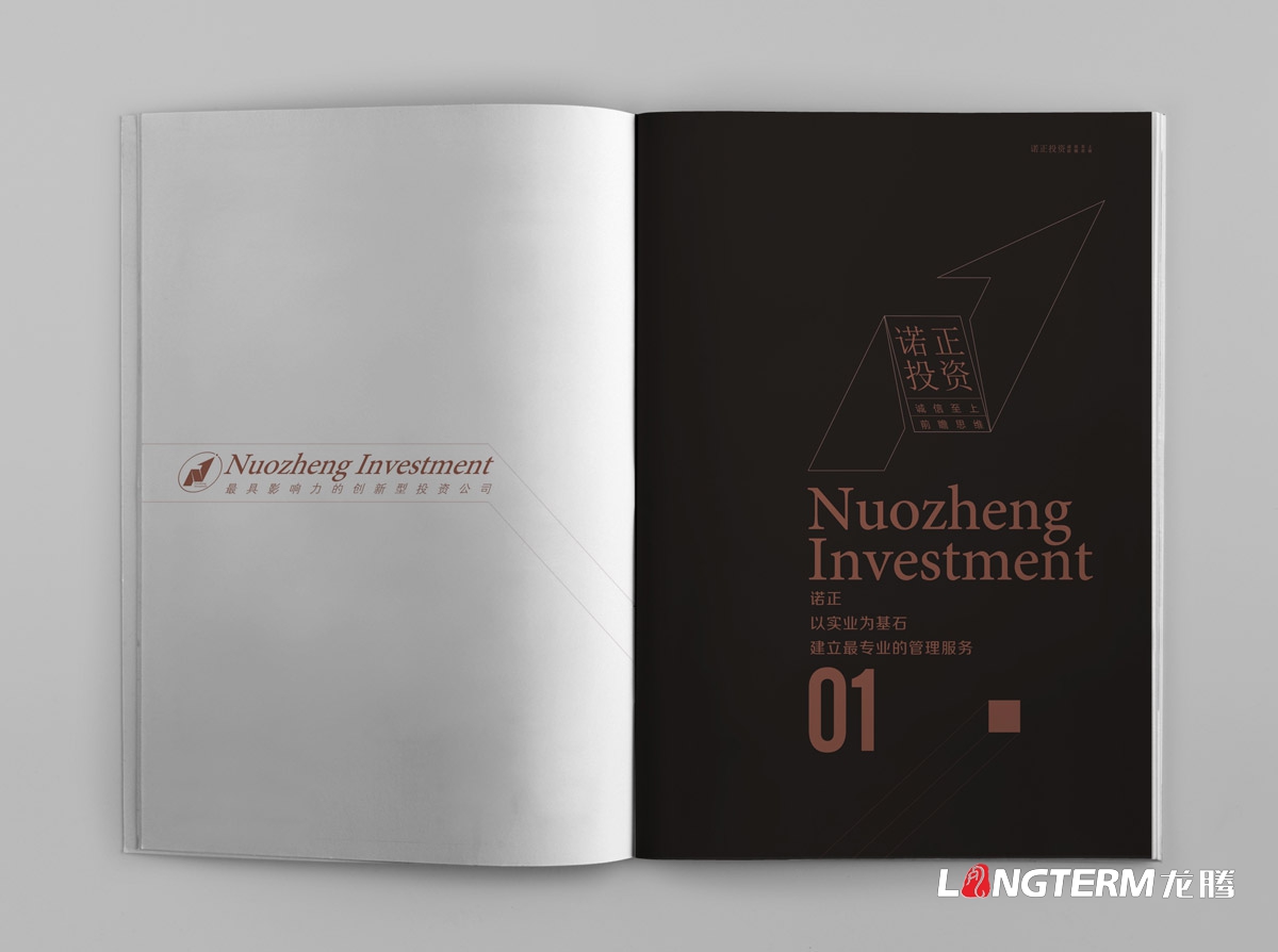 成都诺正投资管理公司画册设计|四川诺正投资管理有限公司形象宣传册设计