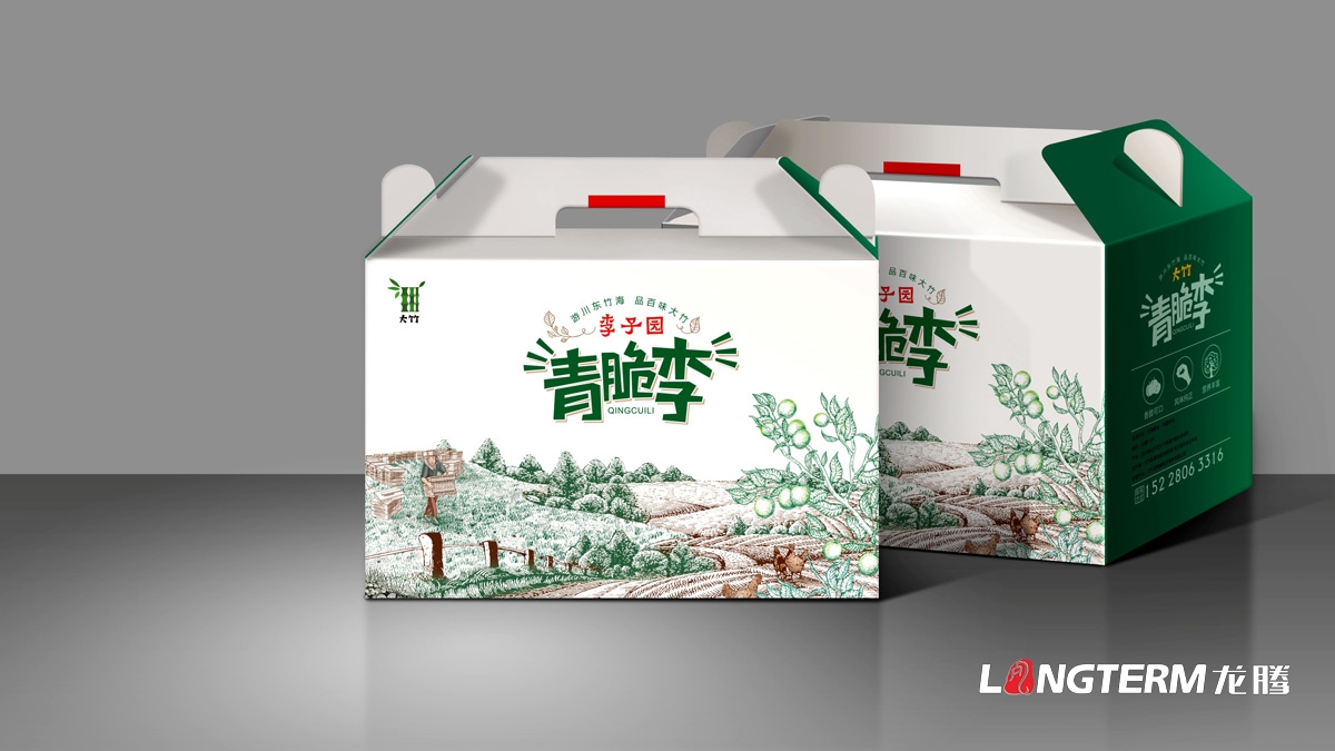 李子园产品包装设计效果图_四川省达州市大竹县水果彩箱礼盒包装设计公司