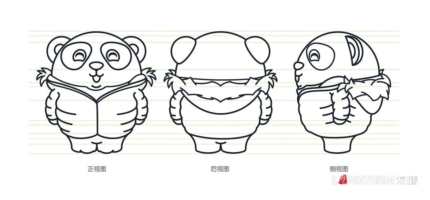 成都海昌极地海洋世界乐奇冰雪乐园卡通吉祥物设计|冰雪主题乐园LOGO手绘设计效果图及3D渲染