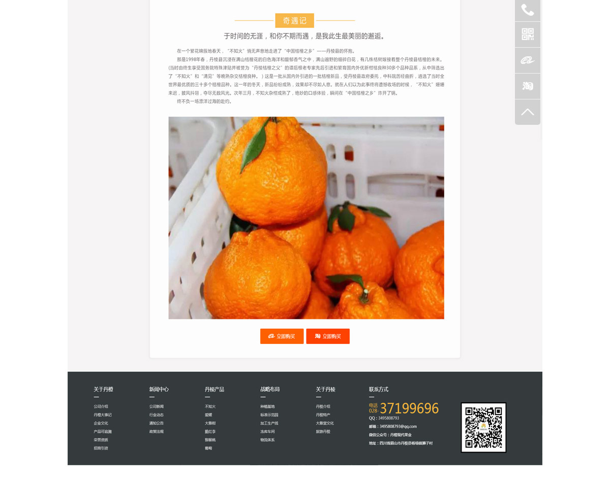 丹橙现代果业公司官网设计及技术实现_果业公司网站建设_果业公司网站设计