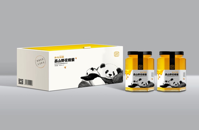 卧龙品味高山野花蜂蜜及李子包装设计-品牌策划、品牌命名、广告语、品牌形象设计、产品包装设计