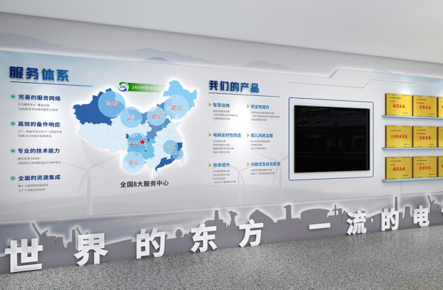 东方电气新能科技公司文化墙设计与制作