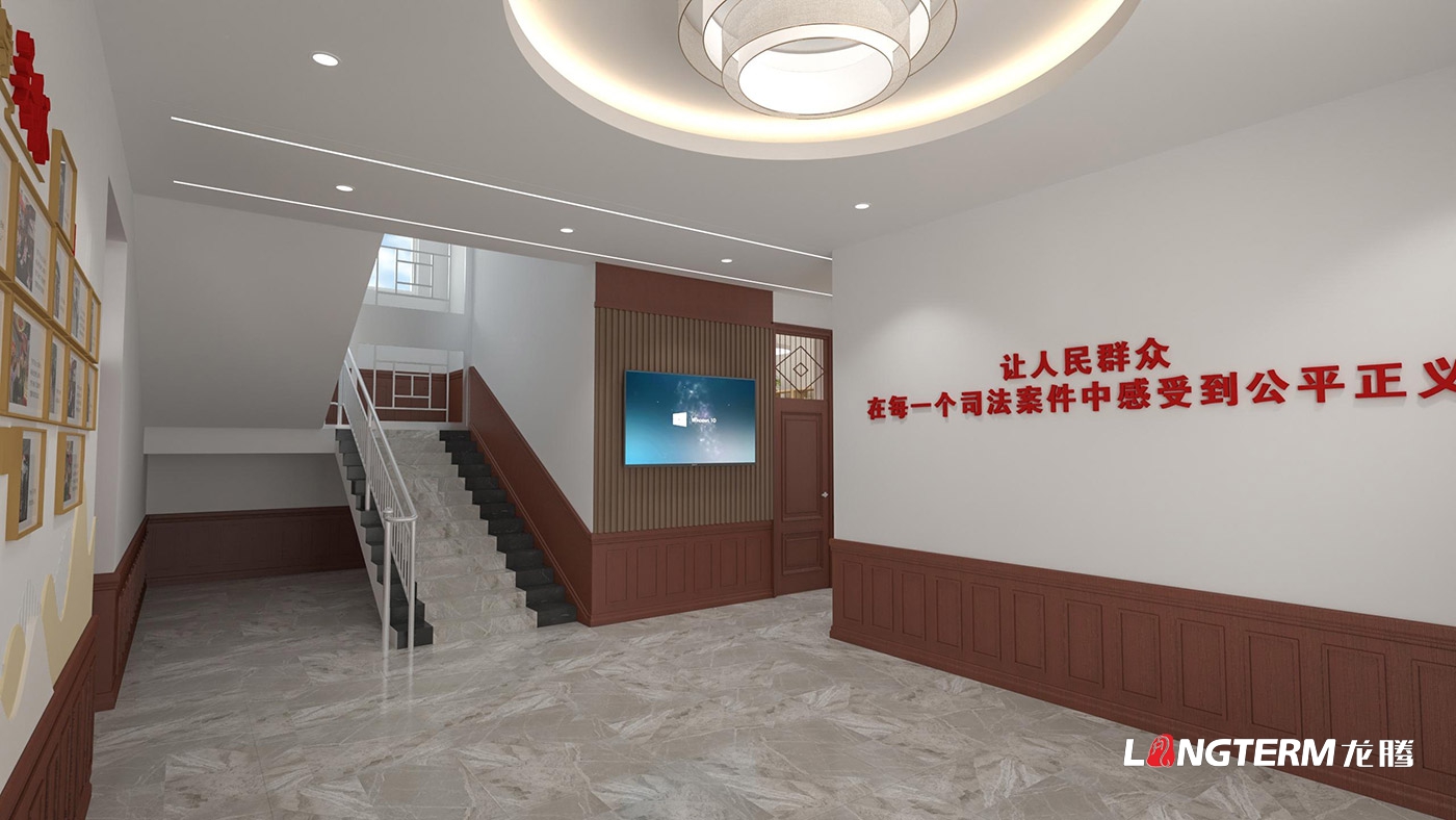 凉山州雷波县人民法院黄琅人民法庭文化墙设计_古色古香法庭设计
