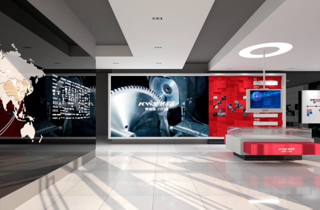 成都壹佰科技有限公司科技展厅设计效果图