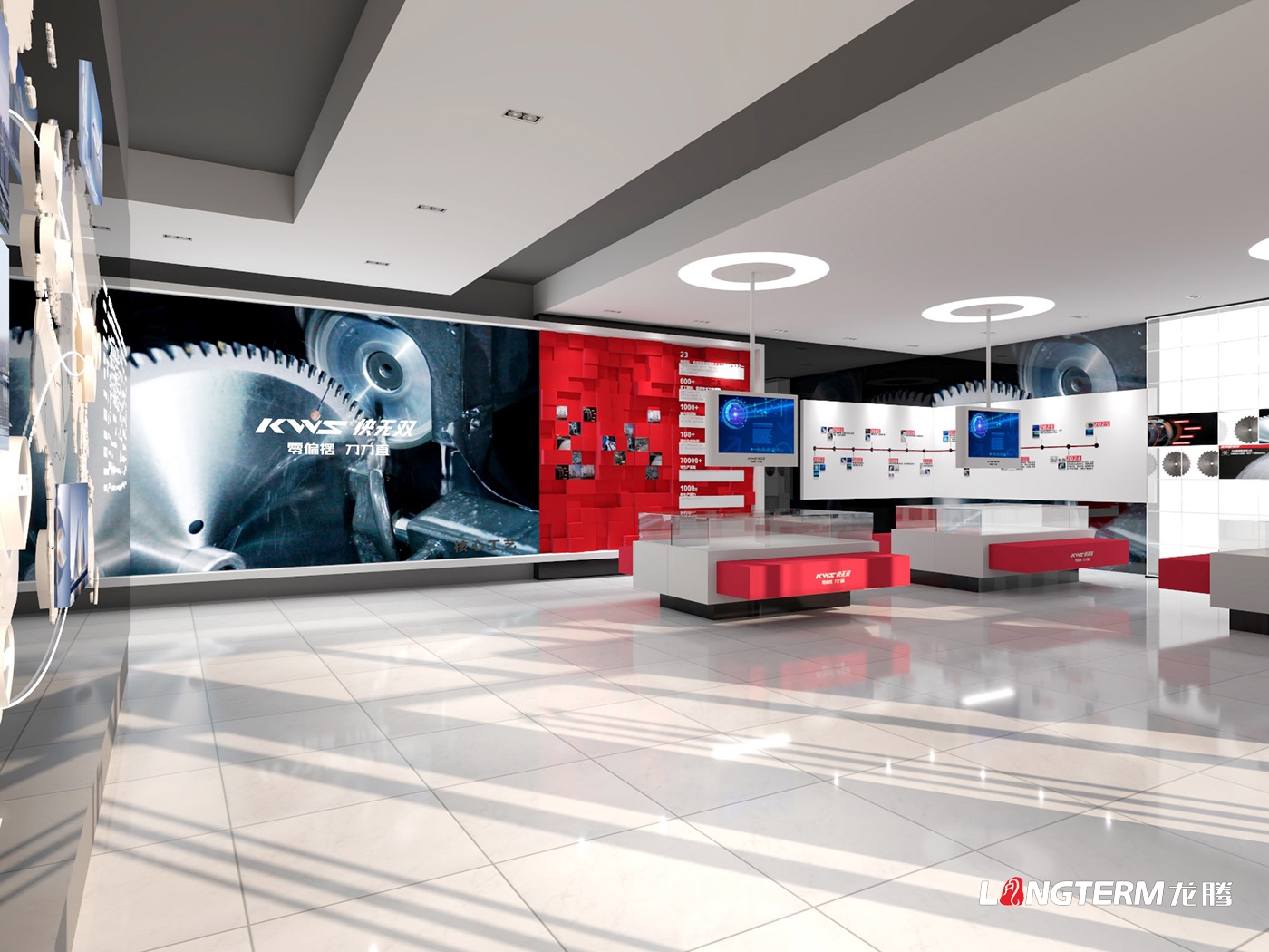 成都壹佰科技有限公司科技展厅设计效果图