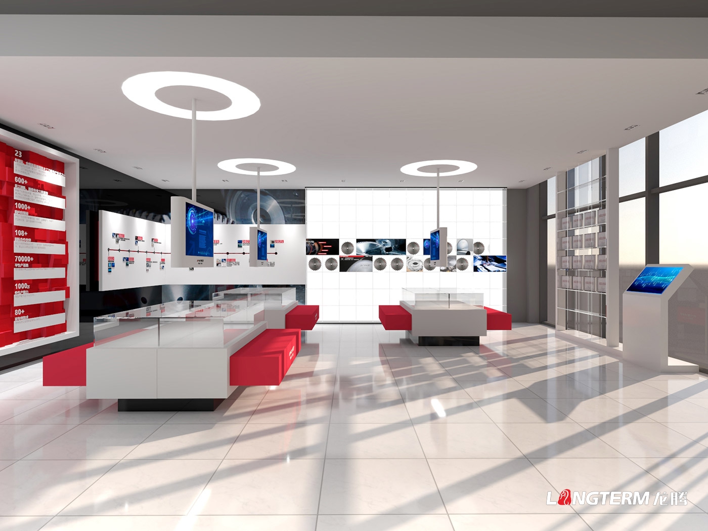 成都壹佰科技有限公司科技展厅设计效果图