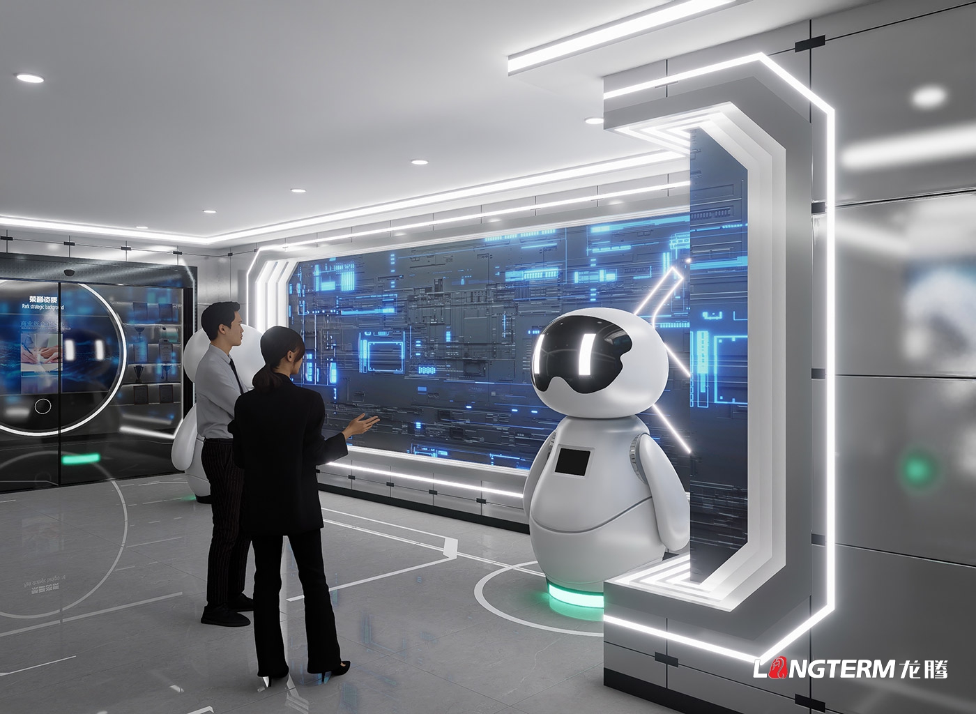 君逸数码AI智慧领域科技公司展厅设计_智慧城市领域科技空间设计